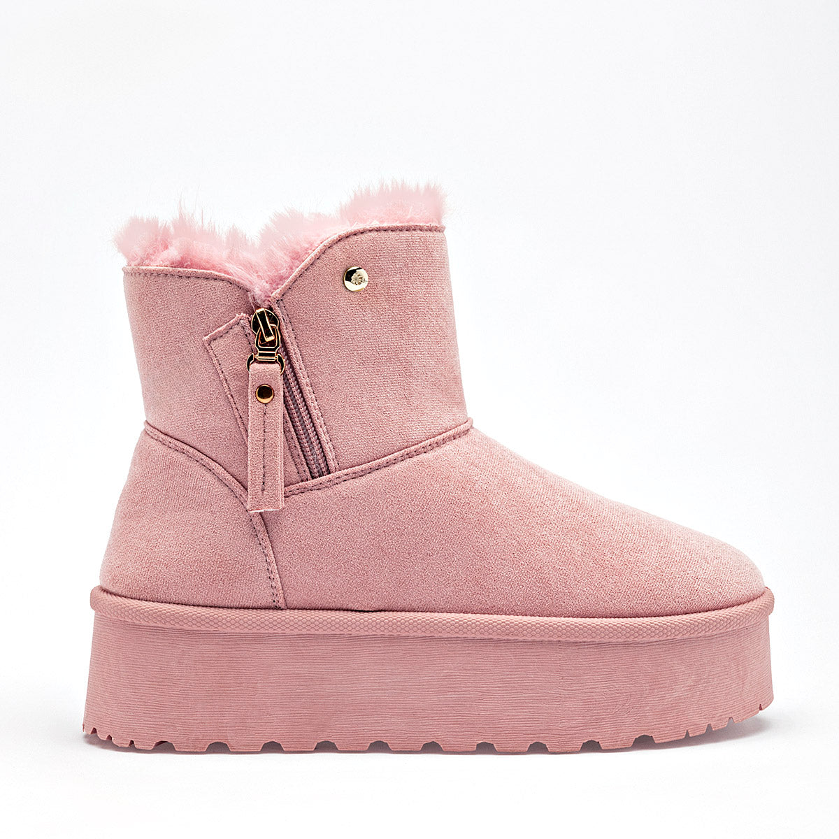 Bota Casual Moramora Mujer Ela Rosa Plataforma 5 Cm