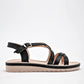 Sandalia Abierta Baby Pop's Mujer 27 Negro