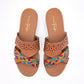 Sandalia Artesanal Piel Mora Tierra Mujer Pepper Camel 4 Cm