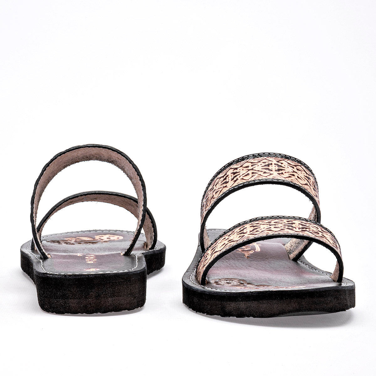 Sandalia Artesanal Piel Mora Tierra Mujer Selene Beige