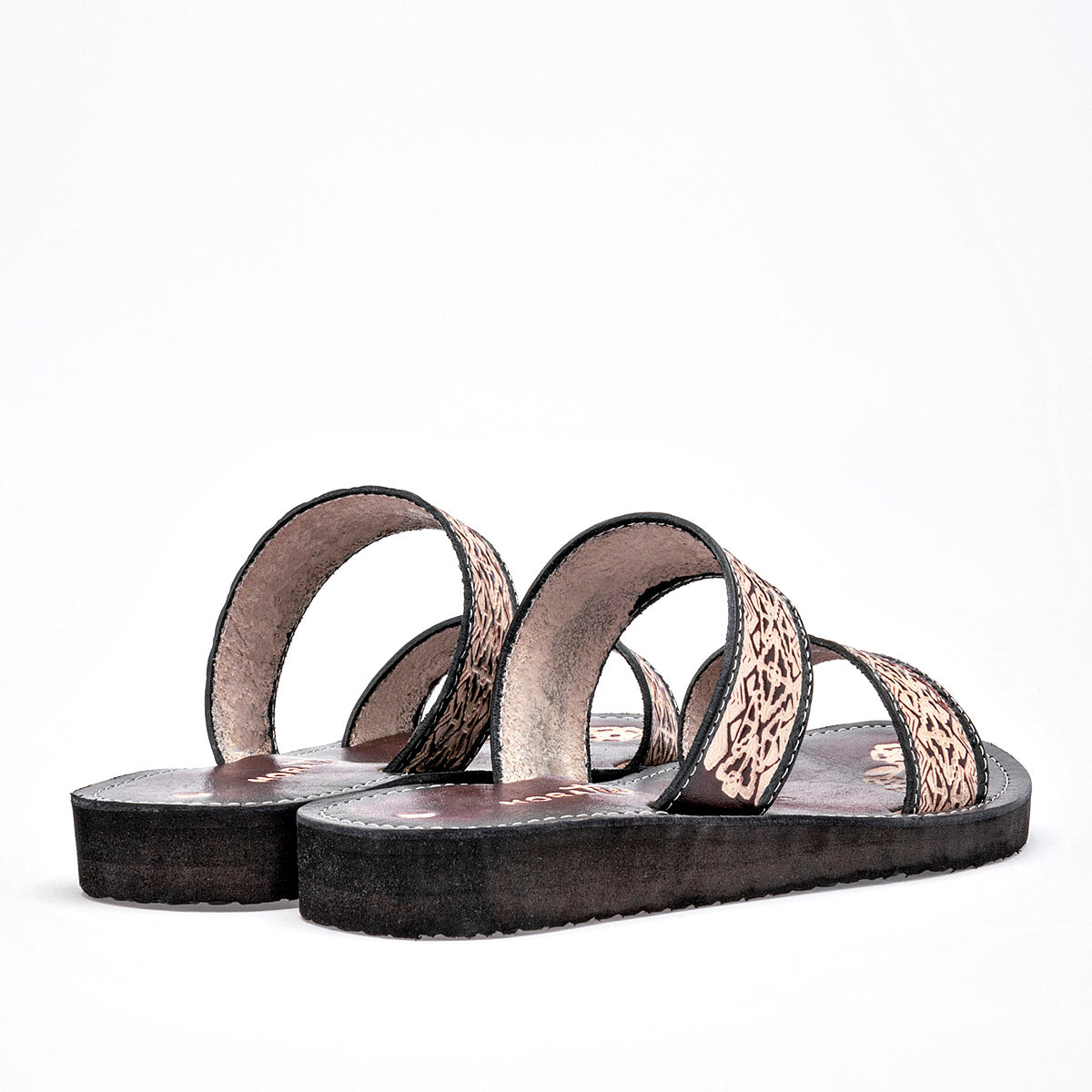 Sandalia Artesanal Piel Mora Tierra Mujer Selene Beige
