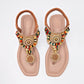 Sandalia Artesanal Mora Tierra Mujer Yanai Camel Multicolor