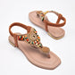Sandalia Artesanal Mora Tierra Mujer Yanai Camel Multicolor