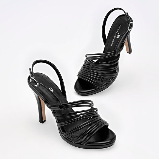 Zapatilla Casual Pietro Alessandro Mujer 513 Negro Tacon 11 cm