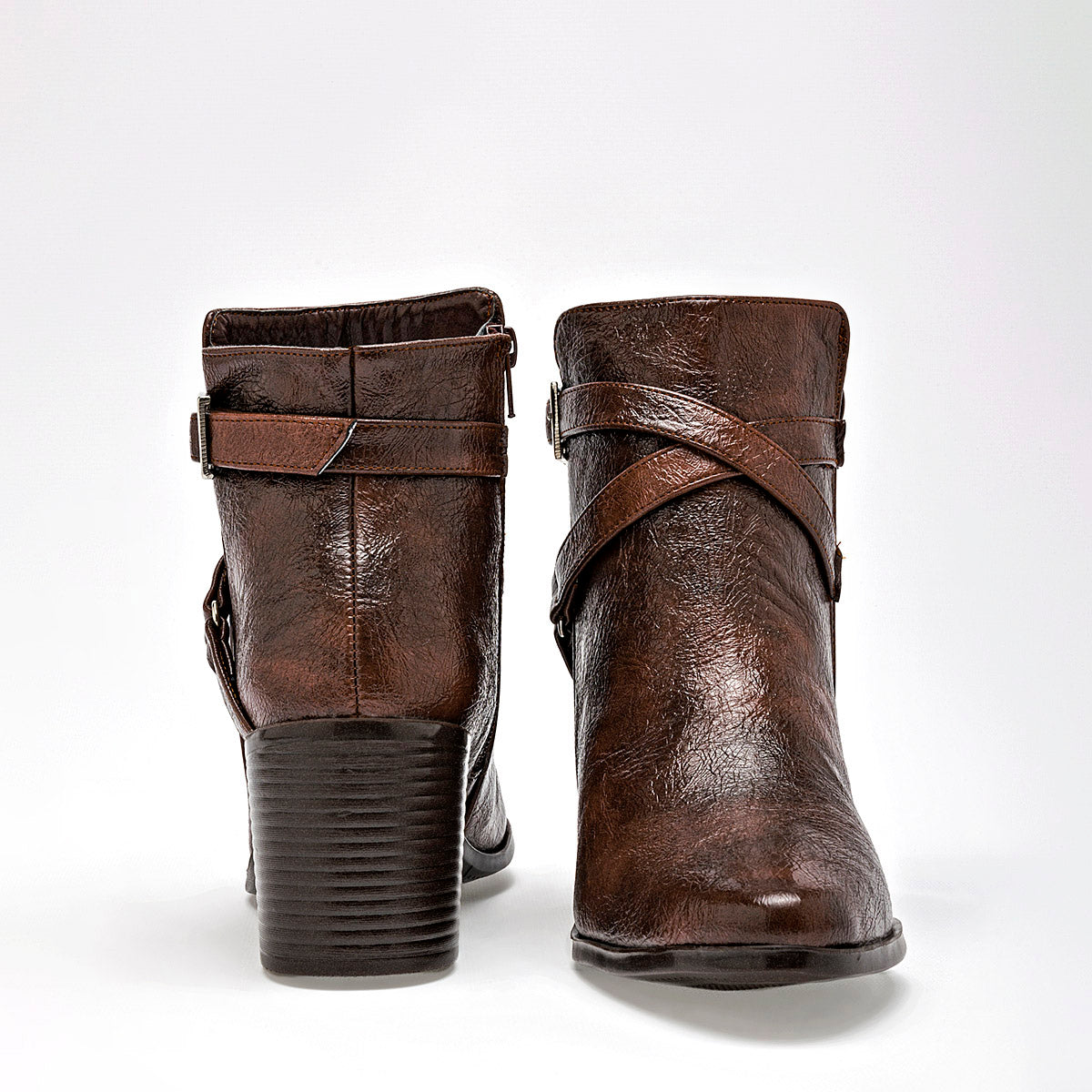 Bota Vaquera Adriano Borzani Mujer 99 Cafe Tacon 7 Cm