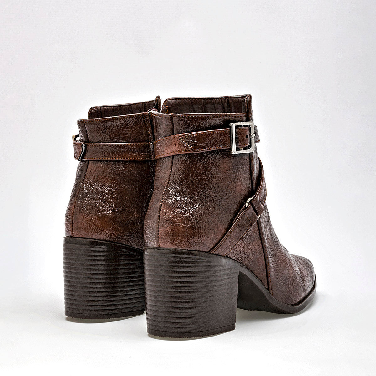 Bota Vaquera Adriano Borzani Mujer 99 Cafe Tacon 7 Cm