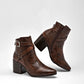      Bota Vaquera Adriano Borzani Mujer 99 Cafe Tacon 7 Cm