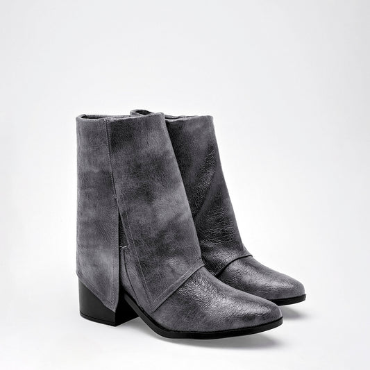 Bota Vaquera Been Class Mujer 19644 Gris Tacon 6 Cm