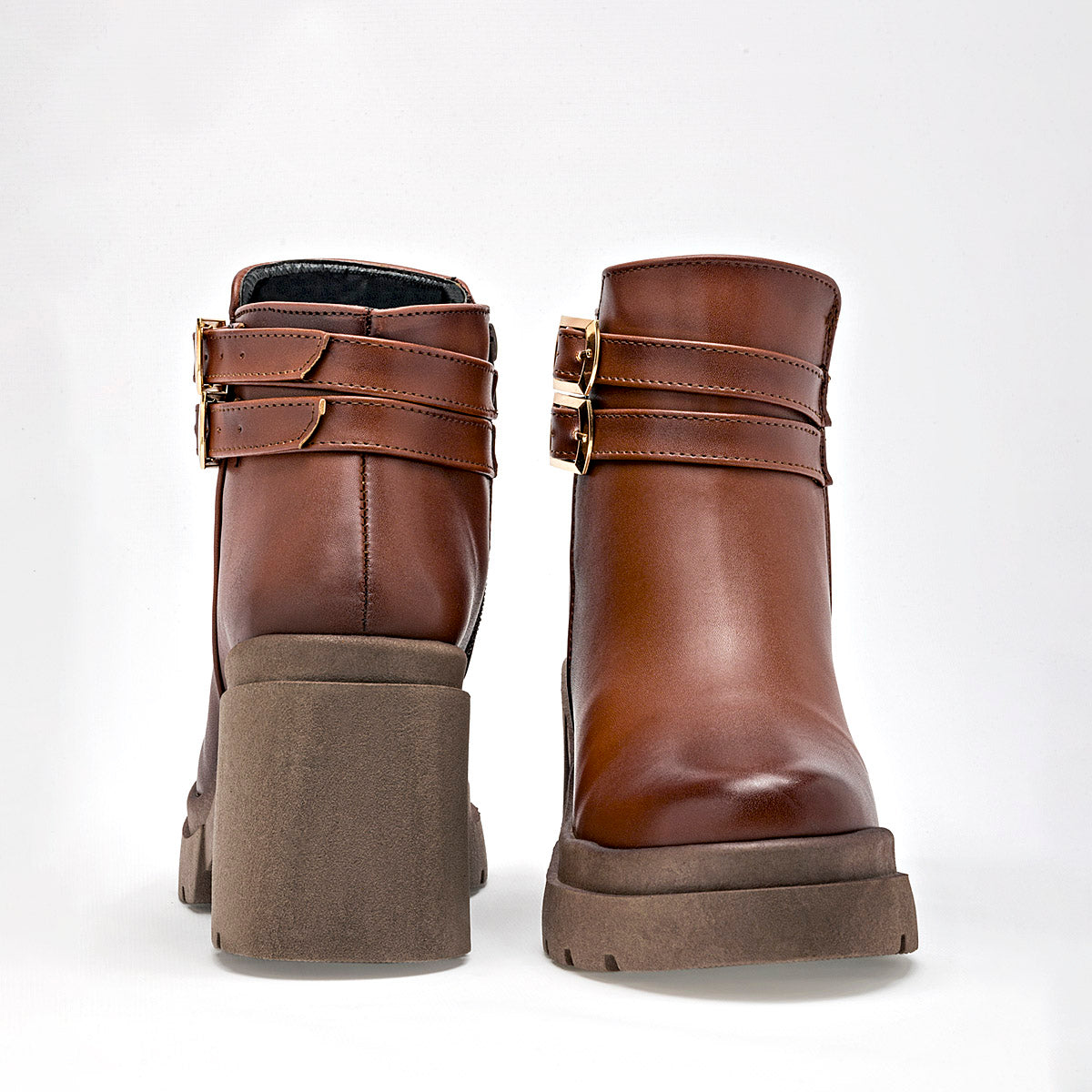 Botin Casual Mujer Calzado Pasion 420 Cafe Tacon 7 Cm