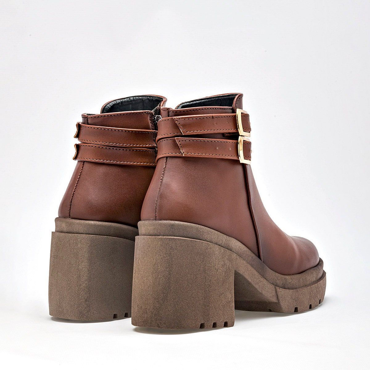 Botin Casual Mujer Calzado Pasion 420 Cafe Tacon 7 Cm