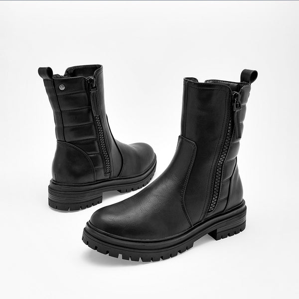      Botin Casual Clasben Mujer Celia Negro Tacon 4cm