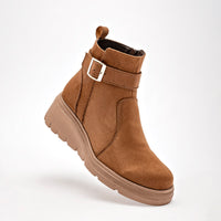      Botin Casual Green Love Mujer 95290 Camel Plataforma 5 Cm