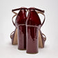 Zapatilla Casual Lady Paulina Mujer 17346 Vino Tacon 12 Cm
