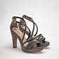 Zapatilla Casual Mary Cecy Mujer 1506 Gris Tacon 12 Cm