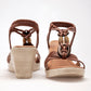Sandalia Casual Moramora Mujer Selma Cafe Plataforma 7 Cm
