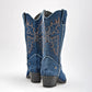 Bota vaquera mezclilla moramora paramujer 1108010 azul tacon 5cm tubo 29cm
