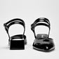 Flats Casual Charol Pravia Mujer 3064 Negro Tacon 4 Cm