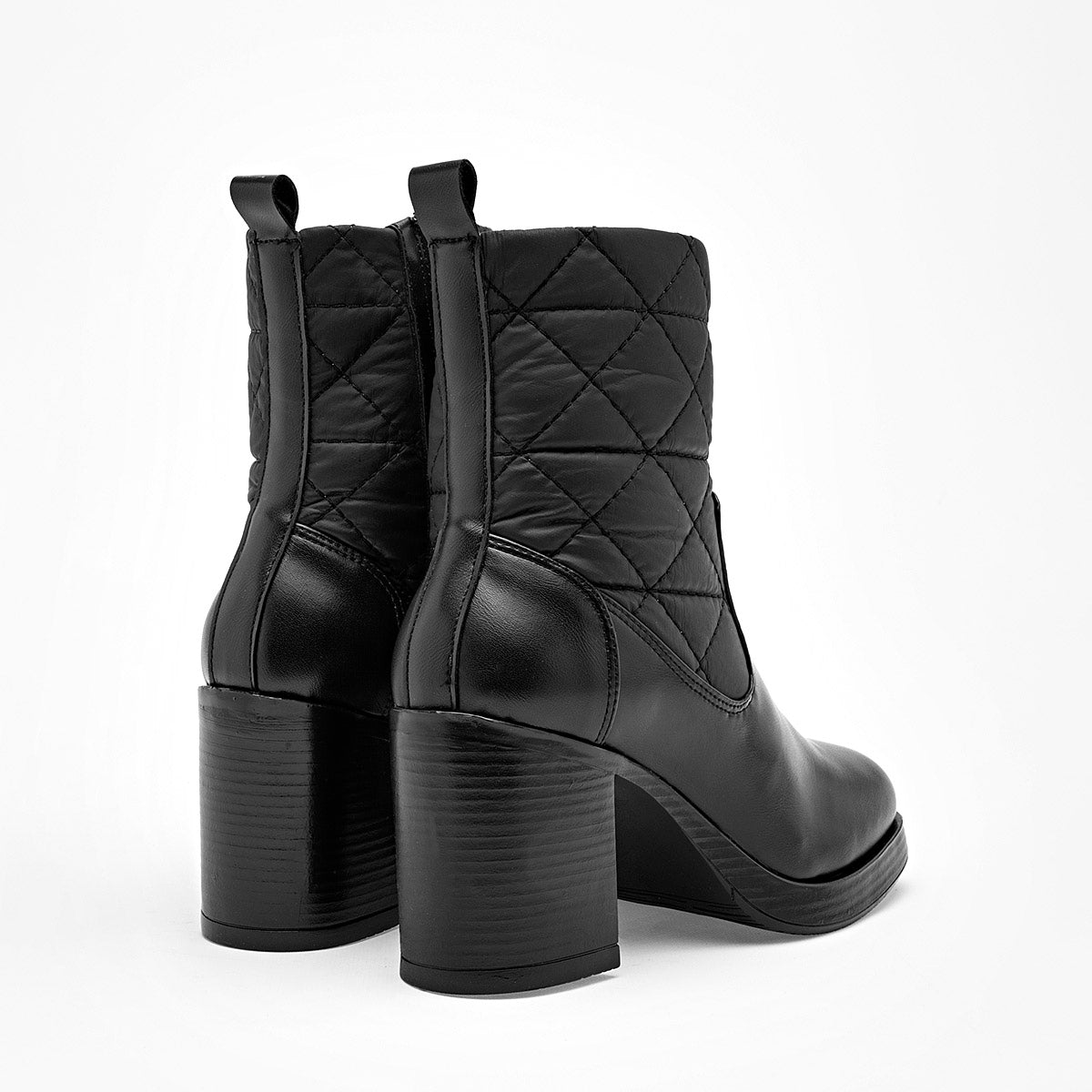 Botin Casual Taguesi Mujer 47308 Negro Tacon 8 Cm