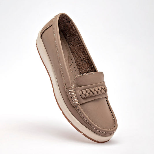 Zapato Confort Piel Tristanni Shoes Mujer 18009 Beige