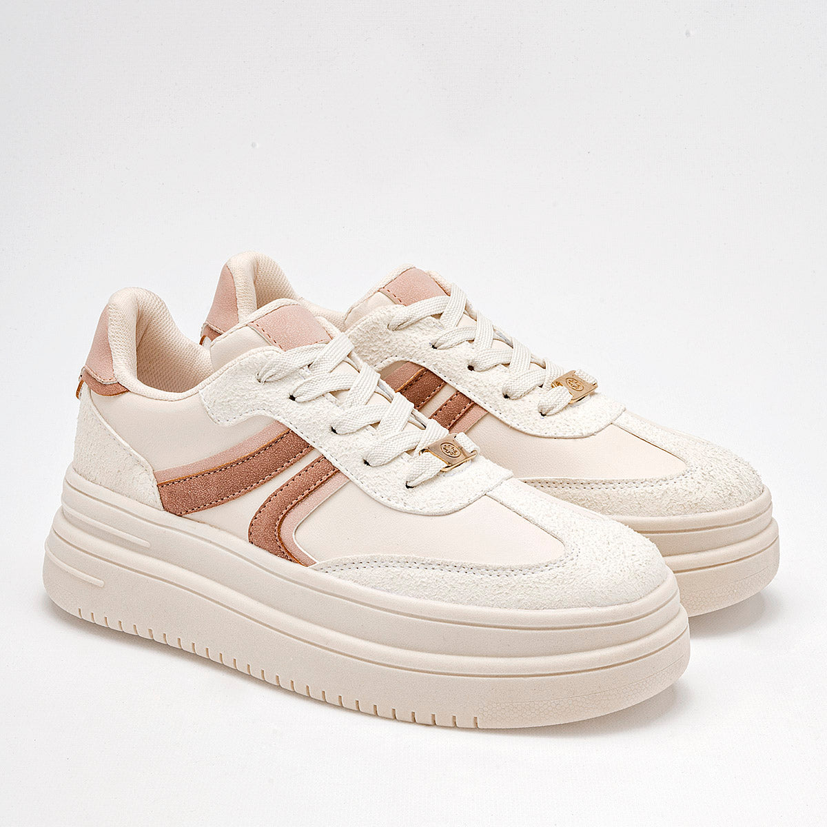 TENIS URBANO MUJER MORAMORA MADDIE LATTE ROSA