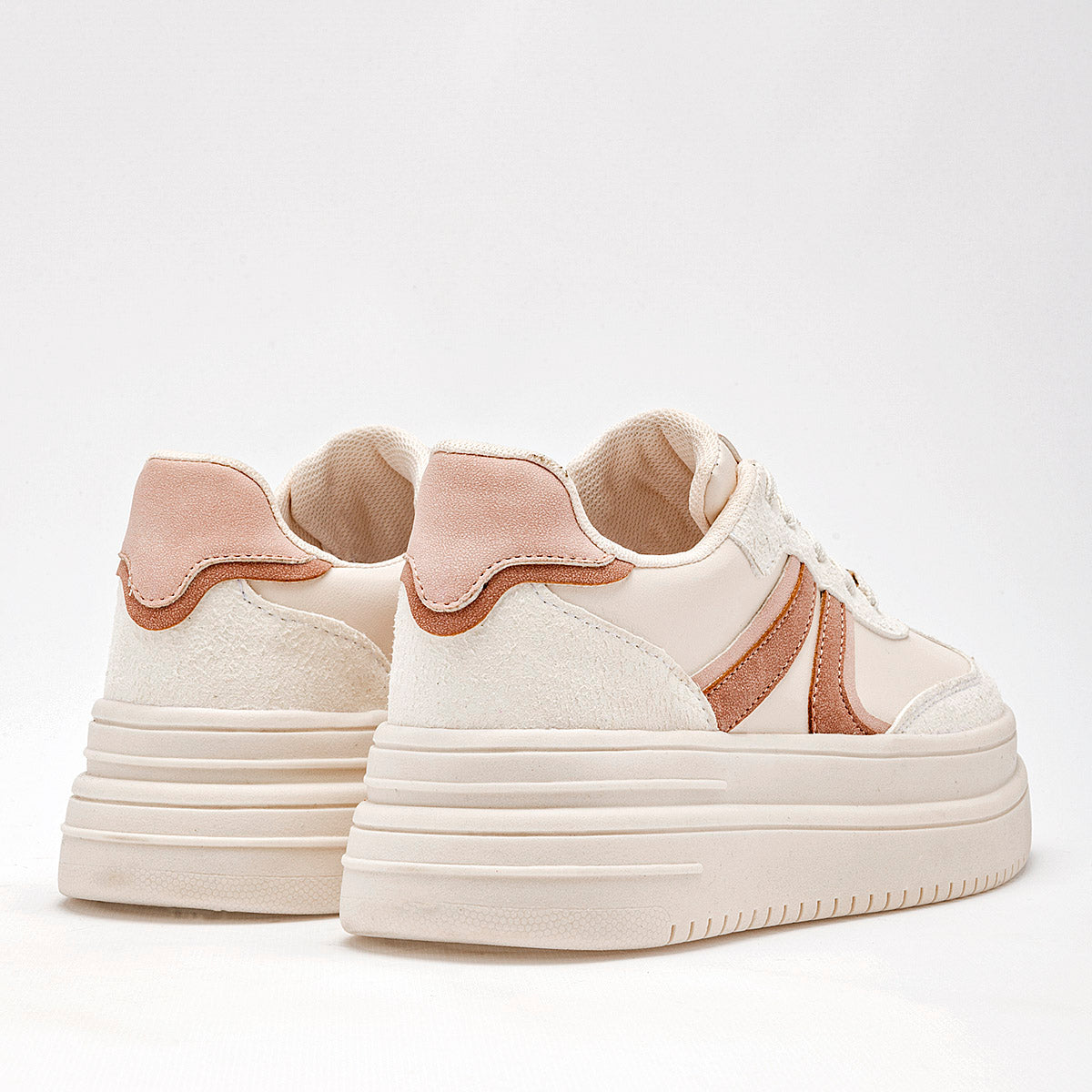 TENIS URBANO MUJER MORAMORA MADDIE LATTE ROSA