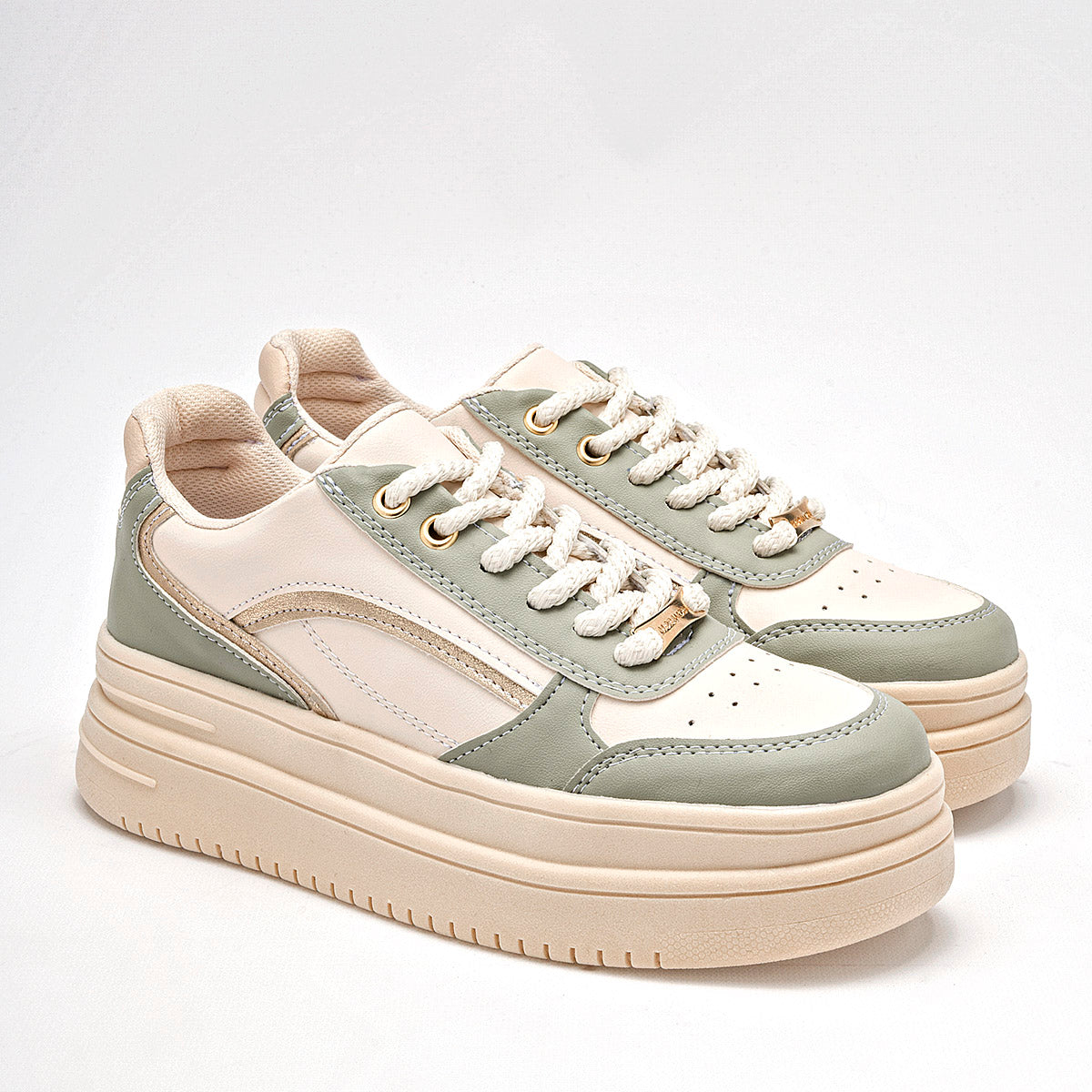TENIS URBANO MUJER MORAMORA NIEVES BLANCO VERDE