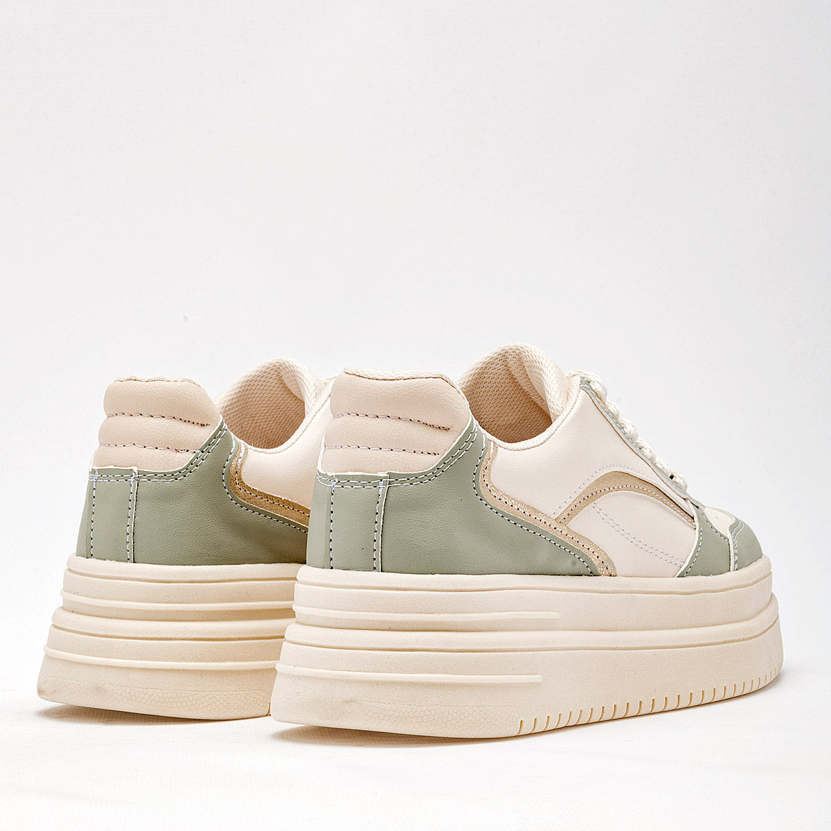 TENIS URBANO MUJER MORAMORA NIEVES BLANCO VERDE