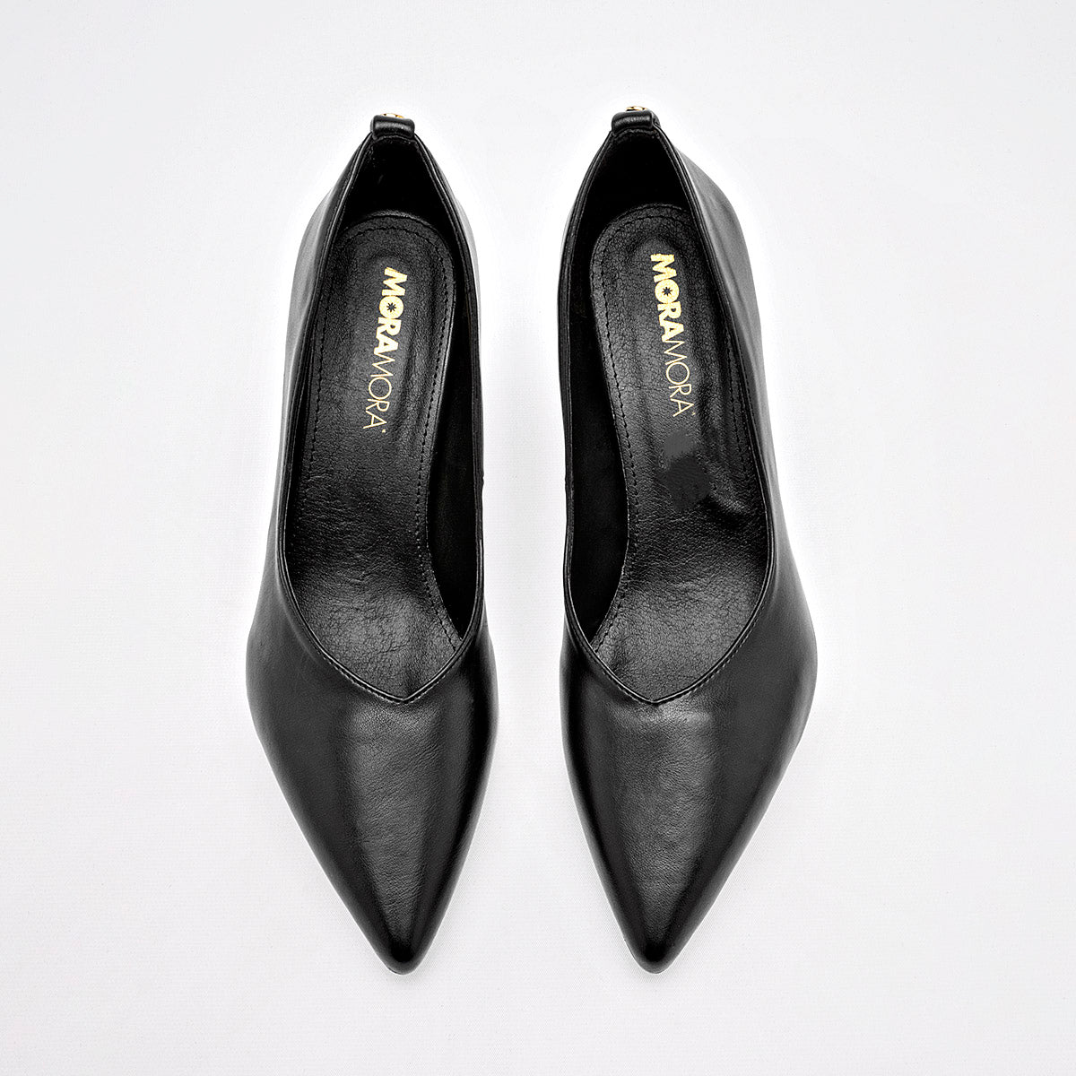 Zapatilla Casual Moramora Mujer Rania Negro Tacon 9 Cm