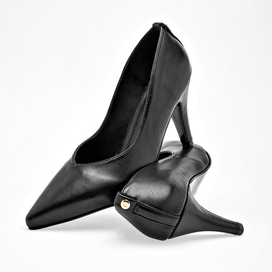 Zapatilla Casual Moramora Mujer Rania Negro Tacon 9 Cm