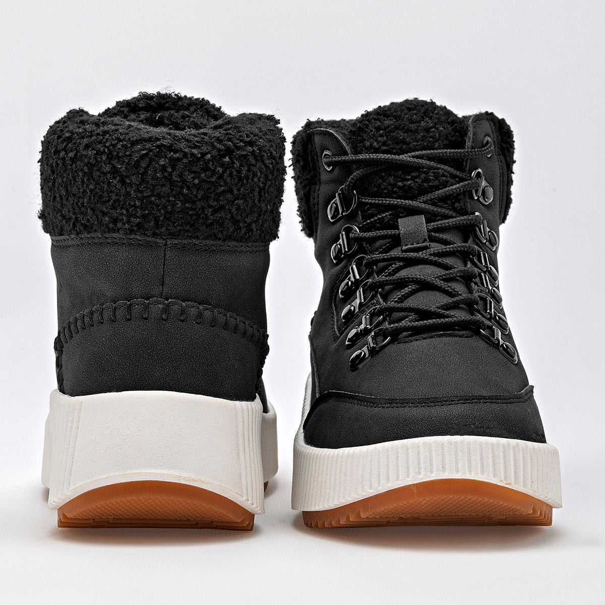 Botin Casual Been Class Mujer 18745 Negro Plataforma 4 Cm