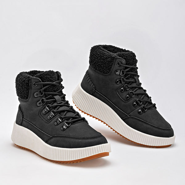      Botin Casual Been Class Mujer 18745 Negro Plataforma 4 Cm