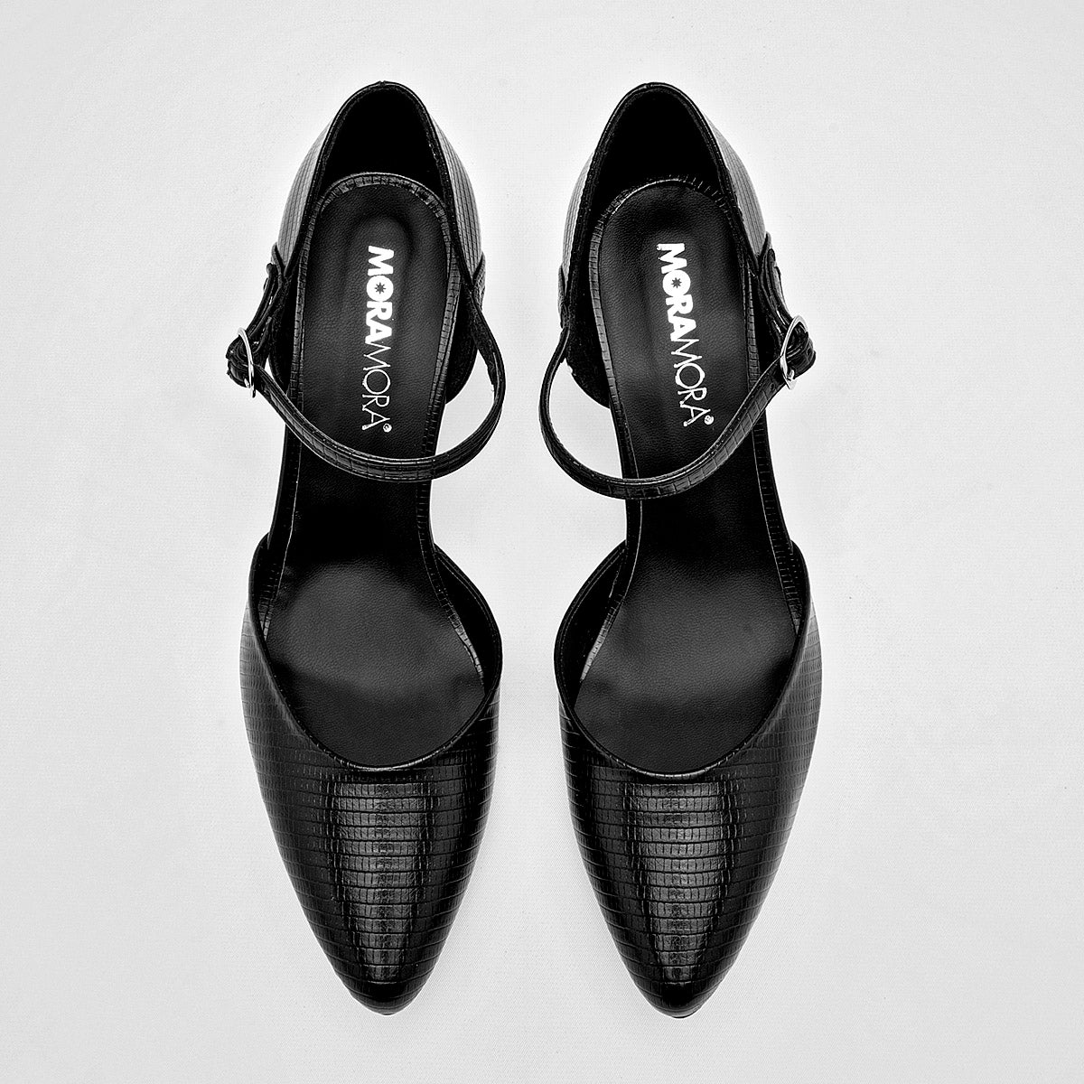 Zapatilla Casual Moramora Mujer Lilith Negro Tacon 8 Cm