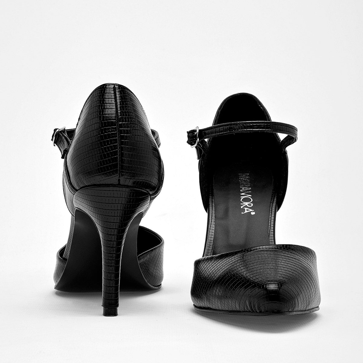 Zapatilla Casual Moramora Mujer Lilith Negro Tacon 8 Cm