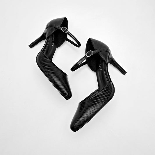 Zapatilla Casual Moramora Mujer Lilith Negro Tacon 8 Cm
