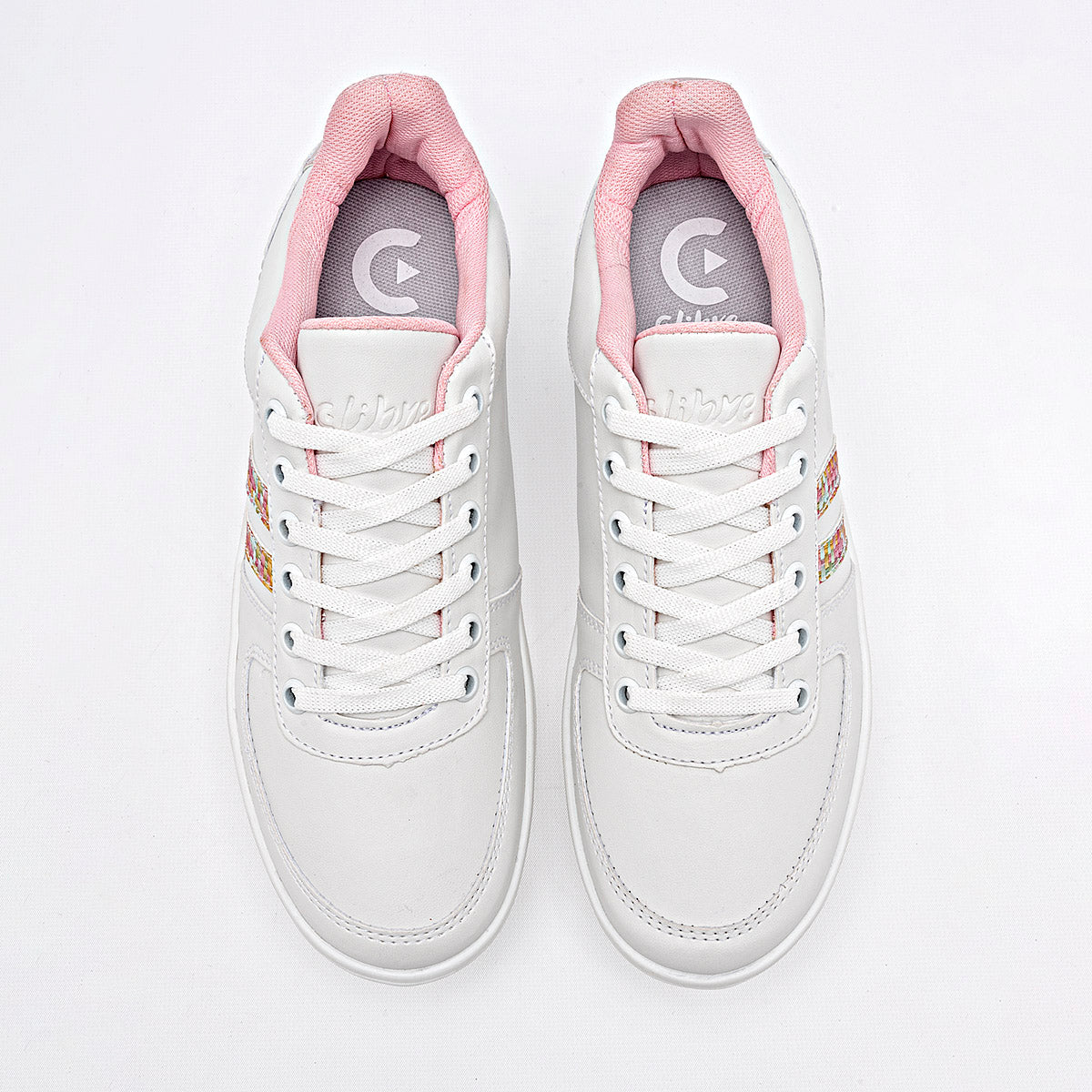 TENIS URBANO MUJER C>LIBRE 832 BLANCO ROSA MULTICOLOR