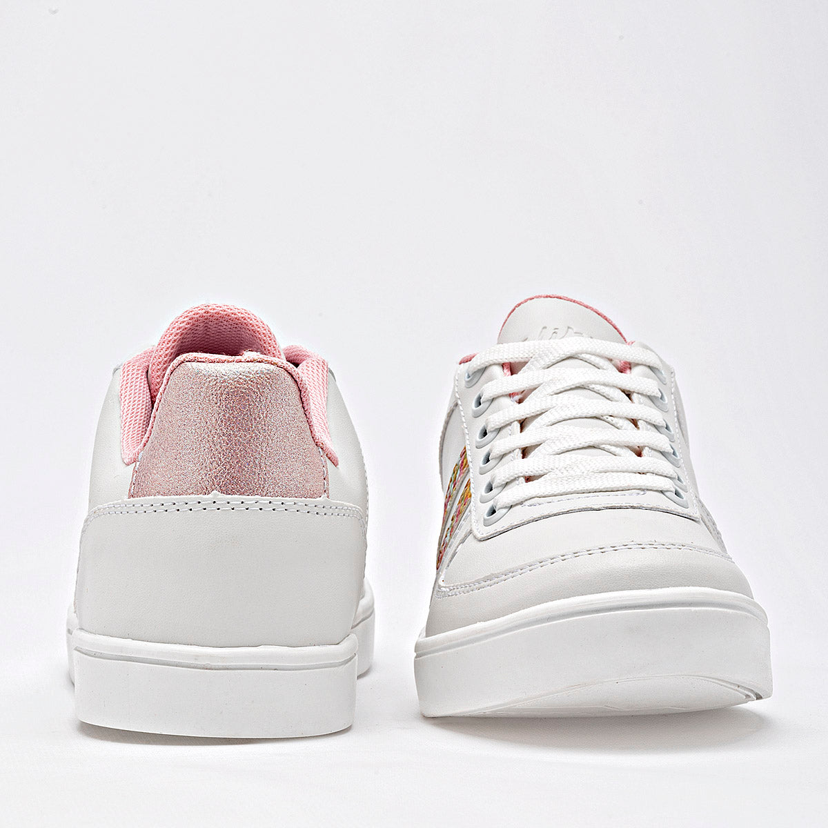 TENIS URBANO MUJER C>LIBRE 832 BLANCO ROSA MULTICOLOR