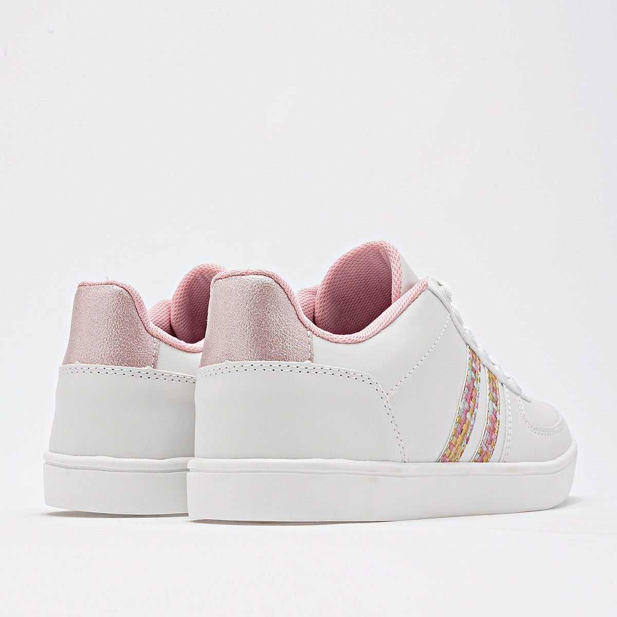 TENIS URBANO MUJER C>LIBRE 832 BLANCO ROSA MULTICOLOR