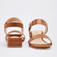 Sandalia Abierta Pravia Mujer 3049 Camel Tacon 4 Cm