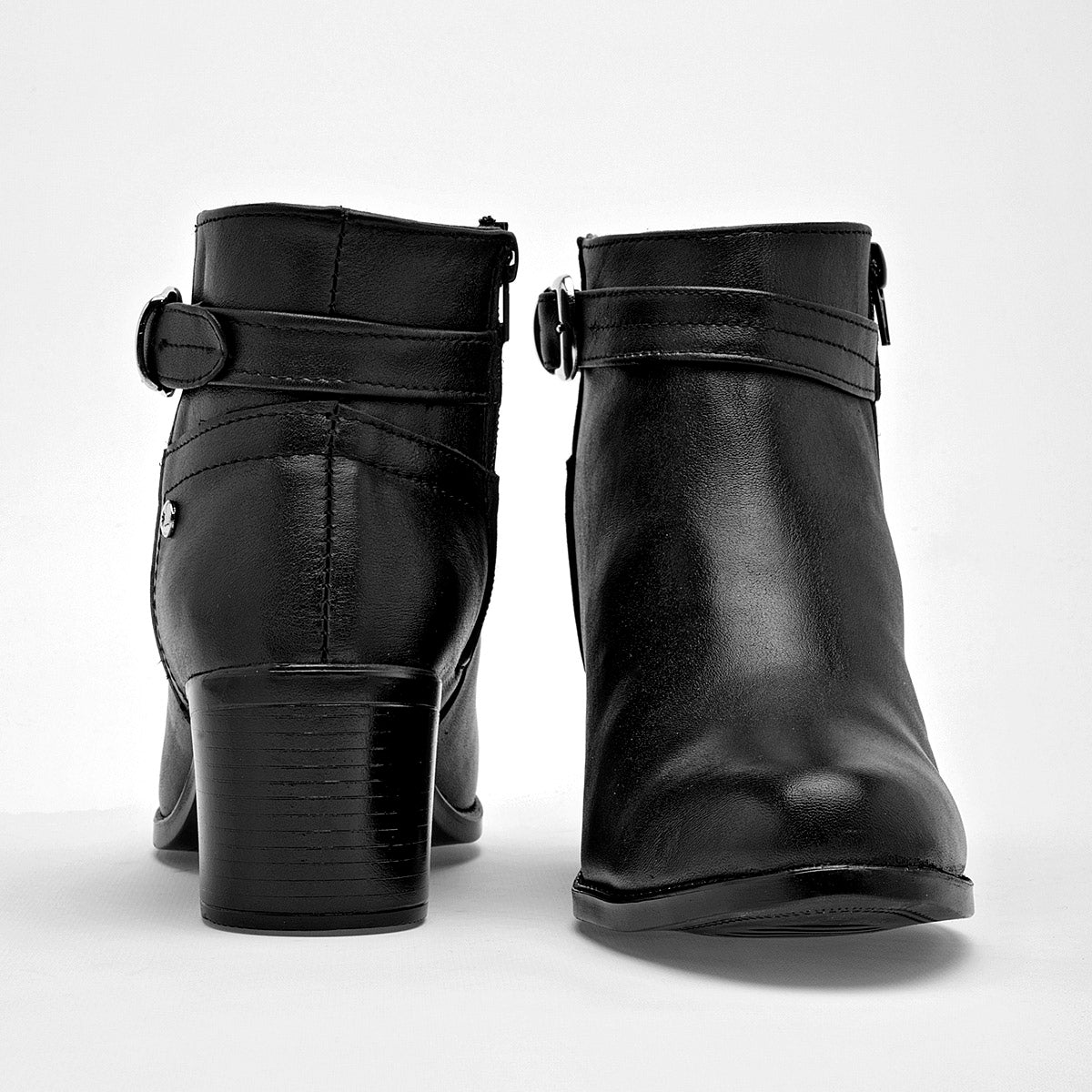 Botin Casual Moramora Mujer Beatriz Negro Tacon 6 Cm