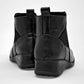 Botin Casual Piel Moramora Mujer Ines Negro Plataforma 4 Cm