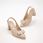 Zapatilla Casual Lady Paulina Mujer 23718 Beige Tacon 7 Cm