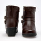Botin Casual Piel Moramora Mujer Maite Cafe Plataforma 4 Cm