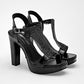 Zapatilla Casual Moramora Mujer Yara Negro Tacon 11 Cm