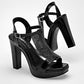 Zapatilla Casual Moramora Mujer Yara Negro Tacon 11 Cm