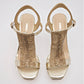 Zapatilla Fiesta Casual Moramora Mujer Yara Oro Tacon 11 Cm