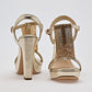 Zapatilla Fiesta Casual Moramora Mujer Yara Oro Tacon 11 Cm