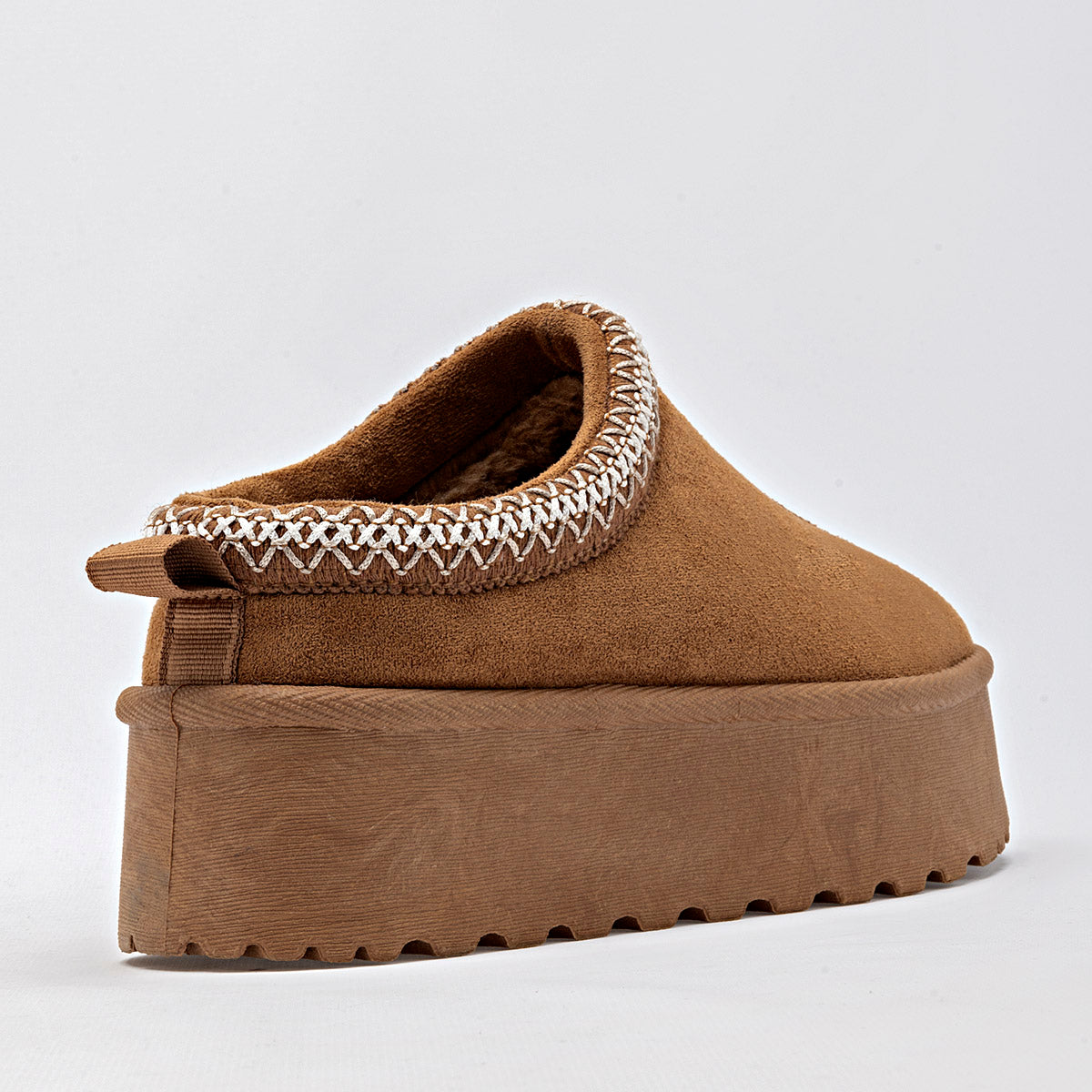 Botin Casual Moramora Mujer Daisy Camel Plataforma 5 Cm