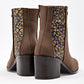 Botin Casual Mora Tierra Mujer Zoey Camel Tacon 6 Cm