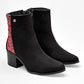 Botin Casual Mora Tierra Mujer Zoey Negro Tacon 6 Cm