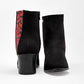Botin Casual Mora Tierra Mujer Zoey Negro Tacon 6 Cm